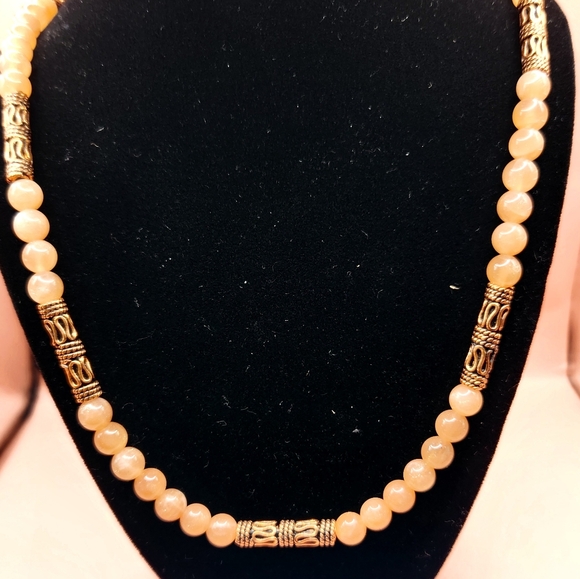 Persephone's Daughter Jewelry - Sunstone and Copper Beaded Necklace